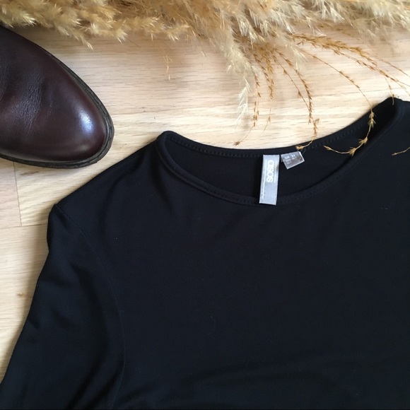 ASOS Long Sleeve Bodycon Dress With Curved Splits - Picture 9 of 10